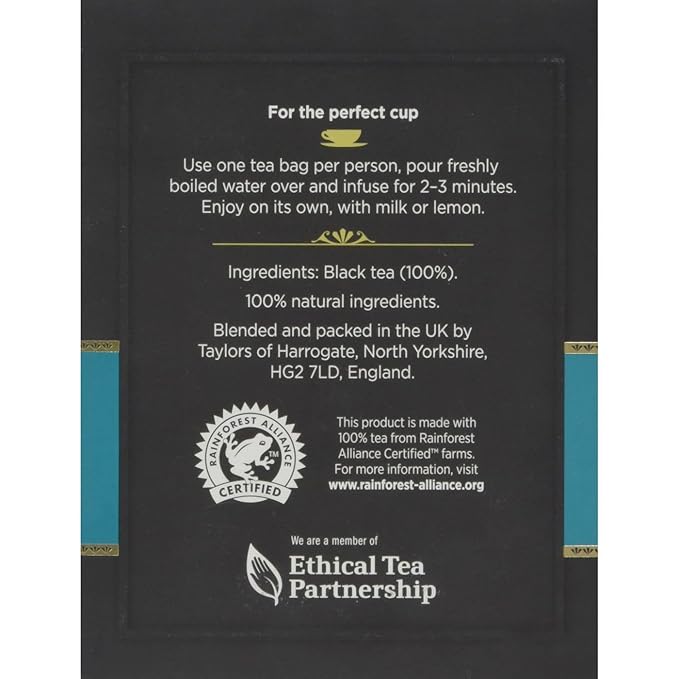 Taylors of Harrogate Afternoon Darjeeling, 100 Count (Pack of 1)