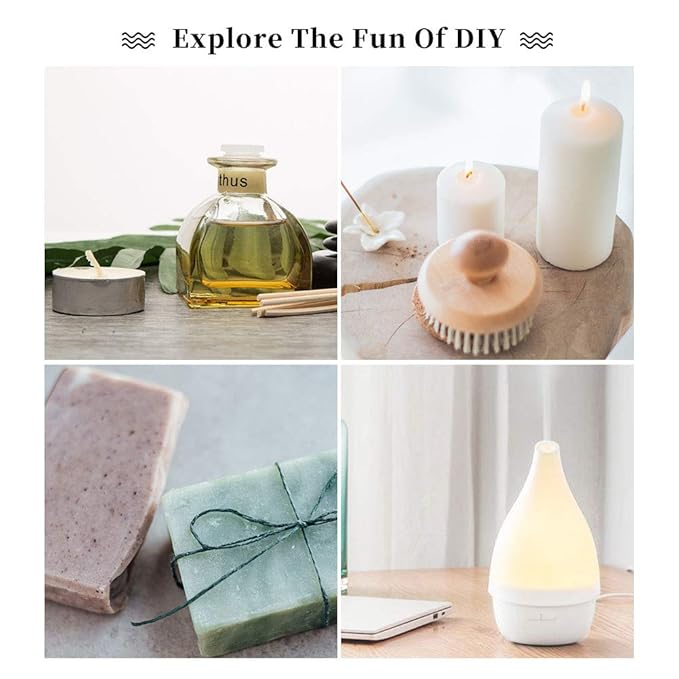 yethious Rose Jasmine Chamomile Essential Oil Set Organic 100% Pure Aromatherapy Oil for Diffuser, Soap, Candle Making 3 X 10ML