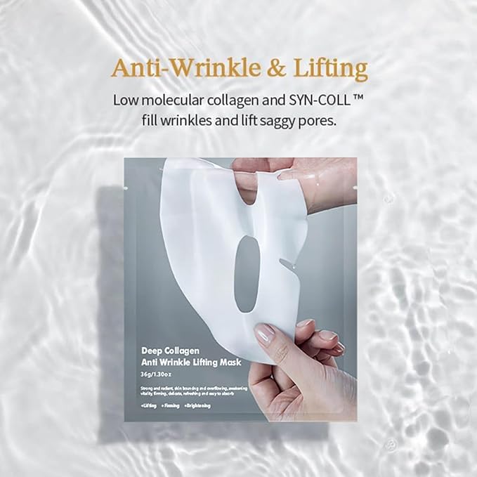 4 Pack Deep Collagen Overnight Mask,Bio-Collagen Real Deep Mask, Skinqueen Korean Collagen Films Deep Collagen Anti Wrinkle Firming Lifting Face Mask