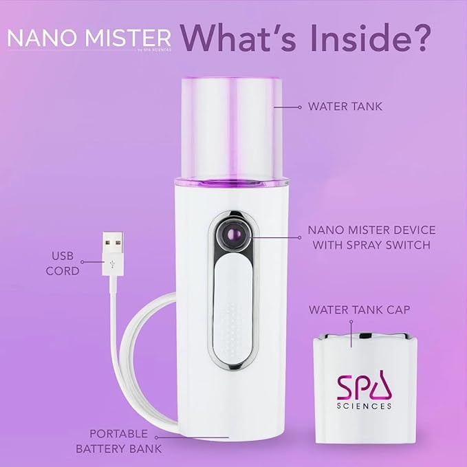 Spa Sciences - Nano Mister - Hydrating Facial Mister with Battery Bank
