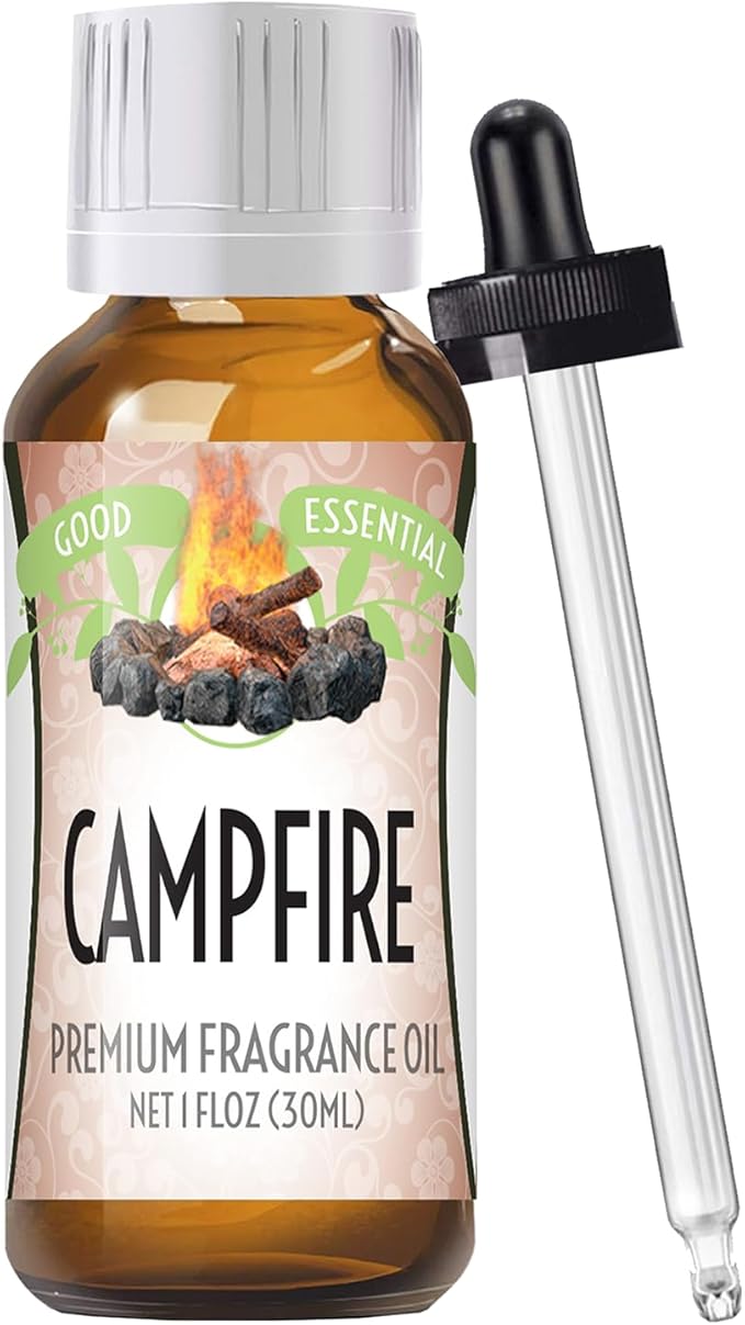 Good Essential Professional Campfire Fragrance Oil 30ml (1 fl oz) for Diffuser, Candles, Soaps, Lotions, Perfume - Aromatherapy Scented Oil