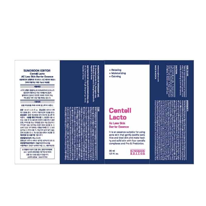 SUNGBOON EDITOR Centell Lacto AC Less Skin Barrier Serum | Probiotic & Niacinamide Face Serum for Sensitive, Blemish-Prone Skin | Lightweight, Non-Greasy Hydrating Korean Skincare