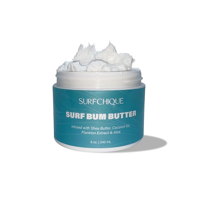 Surf Bum Whipped Moisturizing Body Butter with Light Tropical Scent of Coconut, Vanilla, Mango, & Papaya (2 oz)