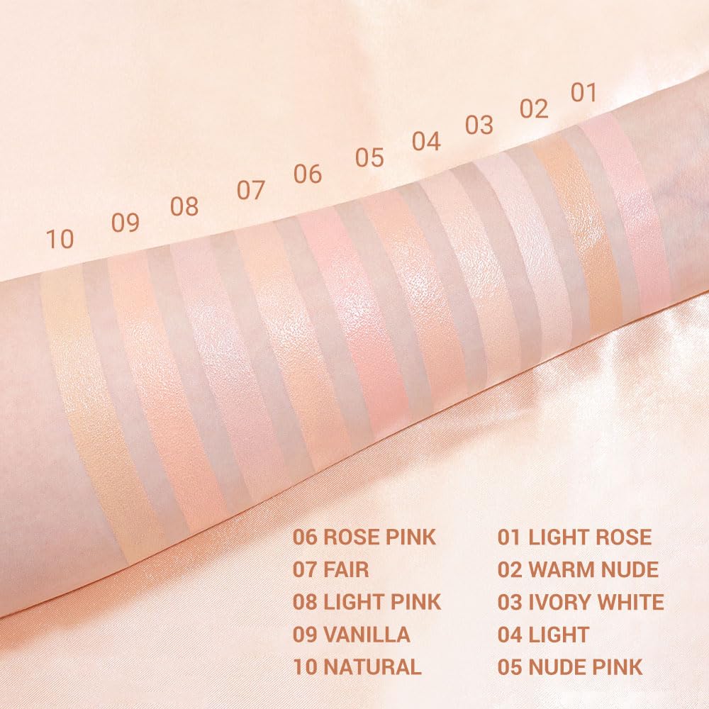 evpct under Eye Brightener, Nourishing Luminous under Eye Concealer Color Corrector for Dark Circles, Waterproof Naturactor Concealer Pot make up for face Eye Ring corrector de ojeras, 07# Fair