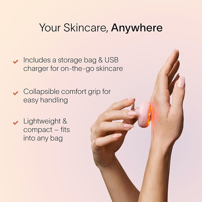 Solawave Red Light Therapy Device for Face & Body | Near Infrared Light Therapy for Rejuvenation | Portable Facial Skincare Solution | Soothes & Depuffs Skin, Reduces Appearance of Lines & Wrinkles