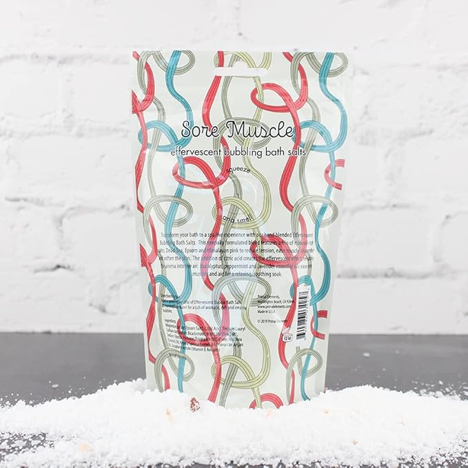 Primal Elements Bubbling Bath Salts, Sore Muscle, 12 Ounce