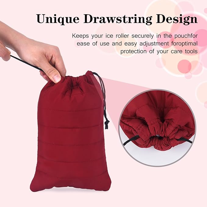 Sleeping Bag for Ice Roller for Face and Face Massage Roller - Keep Your Ice Rollers Clean - Insulated for Extra Coldness - Multi-purpose Bag Also Can Easily Accommodate Cold Eye Mask