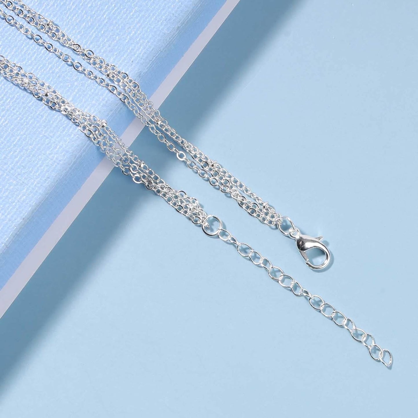 Boho Layered Opal Moonstone Necklace Silver Hamsa Pendant Necklace Futian Hand Necklace Chain Opalite Gem Necklace Jewelry for Women and Girls