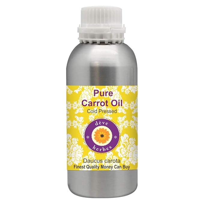 Deve Herbes Pure Carrot Oil (Daucus carota) Cold Pressed 300ml (10 oz)