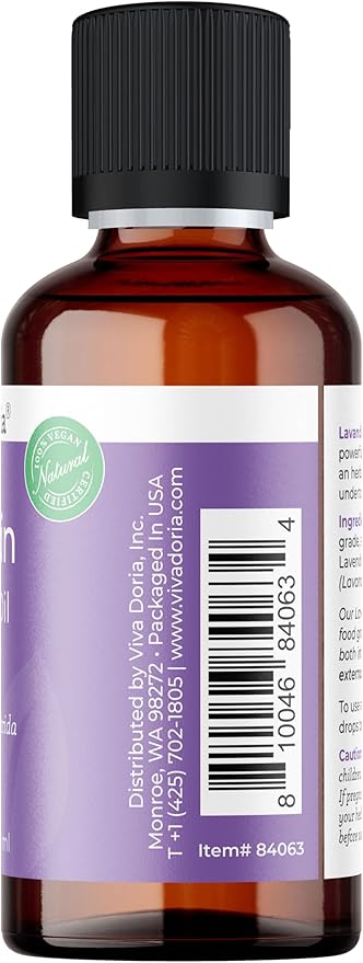 Viva Doria Lavandin Essential Oil, 100% Pure, Natural Essential Oil, Undiluted, for Aromatherapy | Food Grade, 30 mL (1 Fluid Ounce)