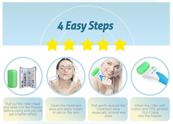 ESARORA Ice Roller for Face & Eye, Puffiness, Migraine, Pain Relief and Minor Injury, Skin Care Products