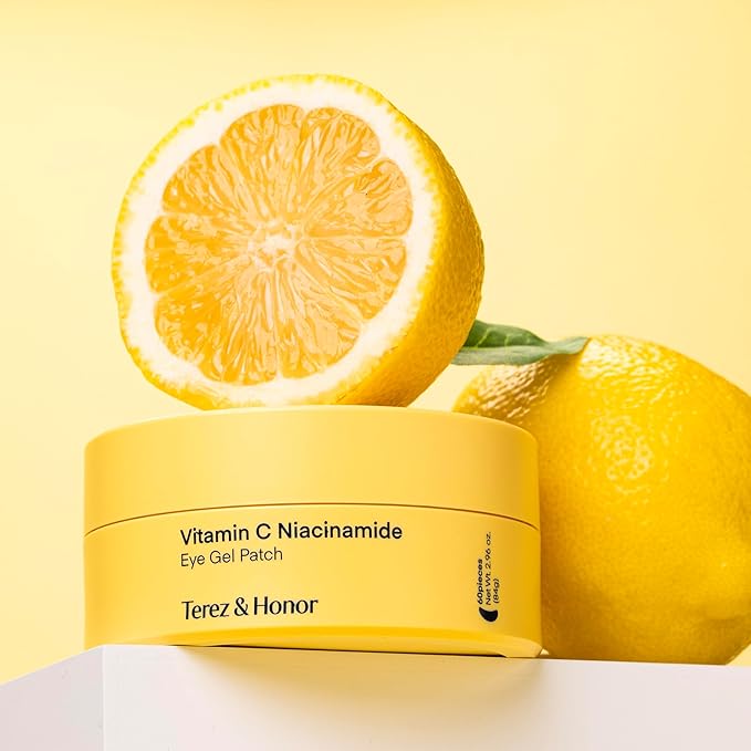 Vitamin C Niacinamide Eye Patches: Brightening & Glowing Under Eye Mask with Tranexamic Acid Caffeine Hyaluronic Acid - Korean Skin Care Dark Circles Puffiness & Wrinkles Hydrogel Treatment, 60 Pcs