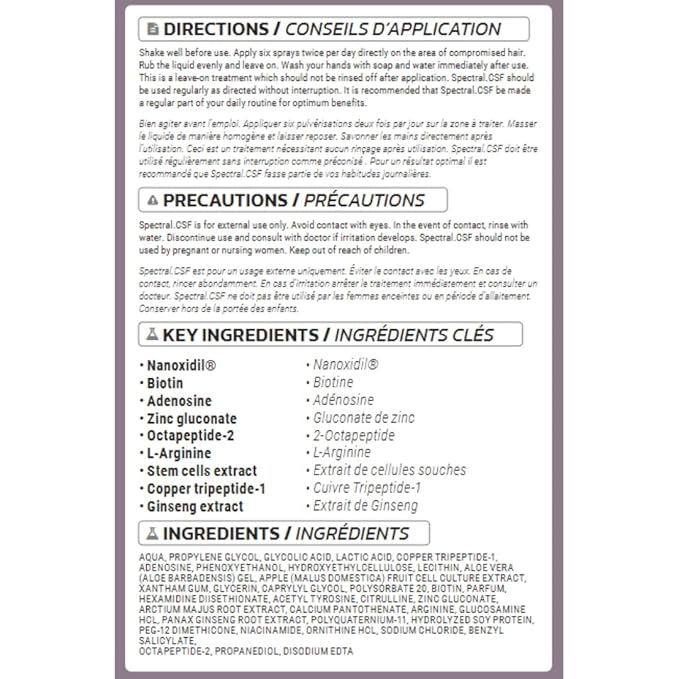 DS Labs Spectral Women's Formally Spectral.CSF - Hair Density Serum for Women, Thickening, Strengthening, Volumizing, Fuller-Looking Hair, 60mL, Packaging May Vary