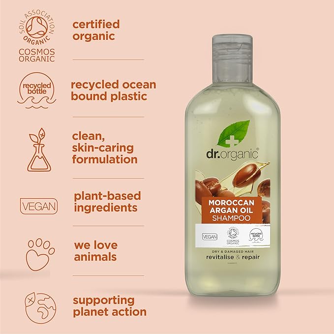 Organic Doctor Moroccan Argan Oil, Shampoo, 9 Fluid Ounce