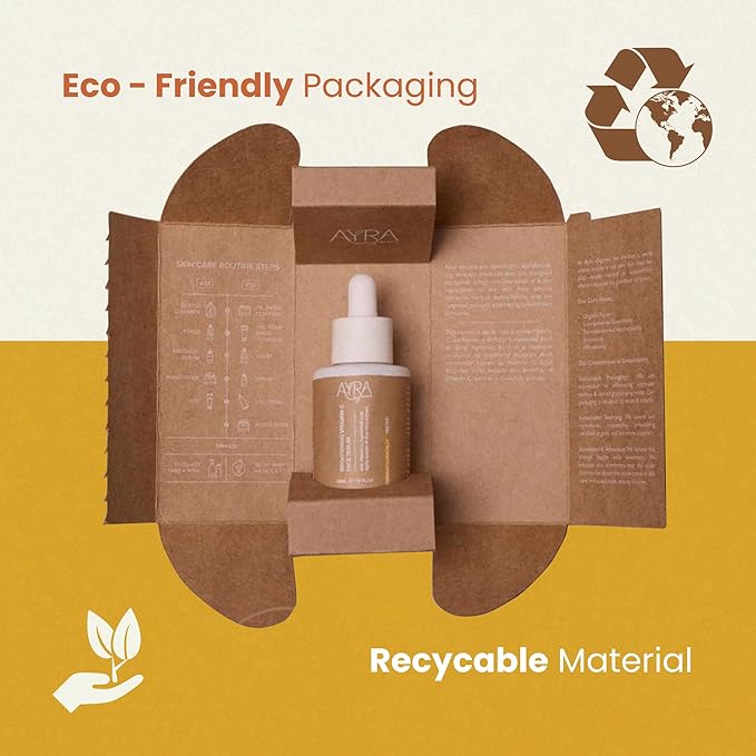 Brightening Vitamin C Face Serum – 1 Fl Oz | skin glow serum with Hyaluronic Acid, Alpha Arbutin & Aloe Vera Extract | Organic & Eco-Friendly Skincare | Ideal for Dark Spots & Dull Skin