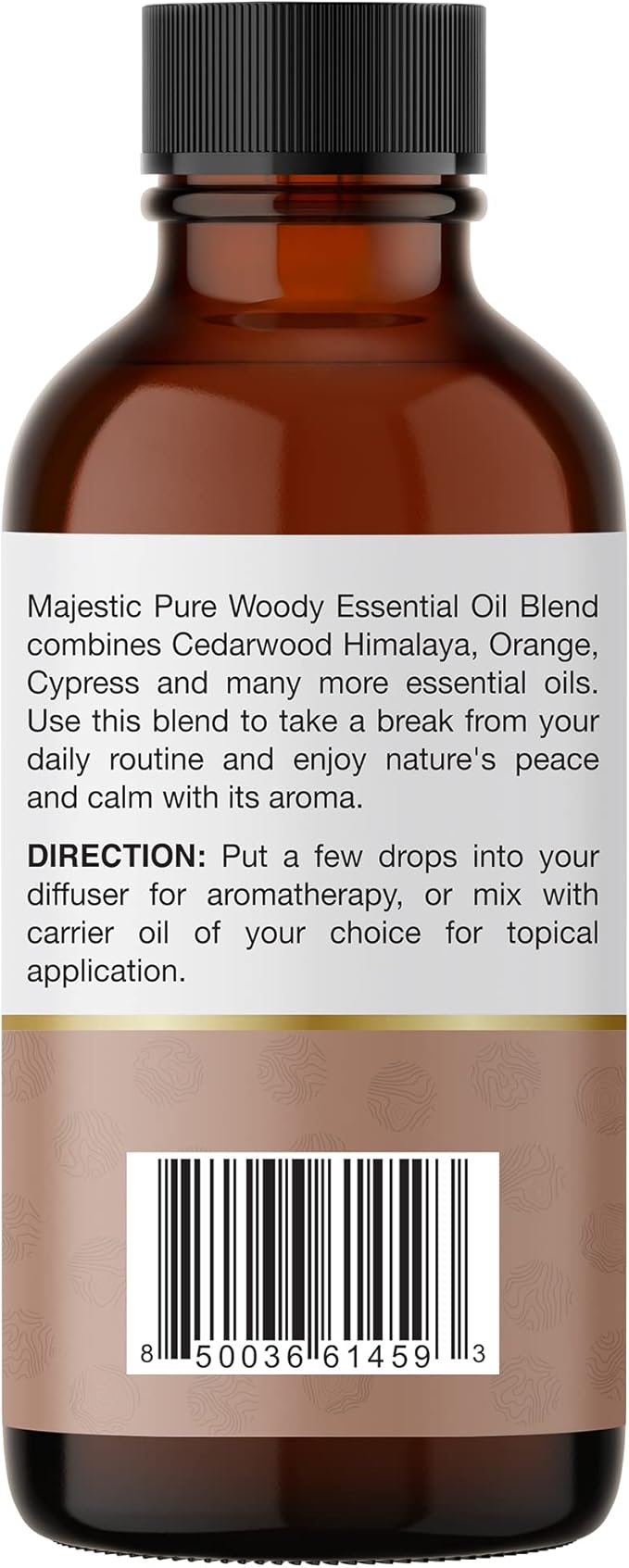 Majestic Pure Wood Essential Oil Blend | 100% Pure Premium Oil for Peace, Harmony | Pine Needle, Cypress, Orange, Himalaya Cedarwood Essential Oil for Diffusers & Aromatherapy | 1oz