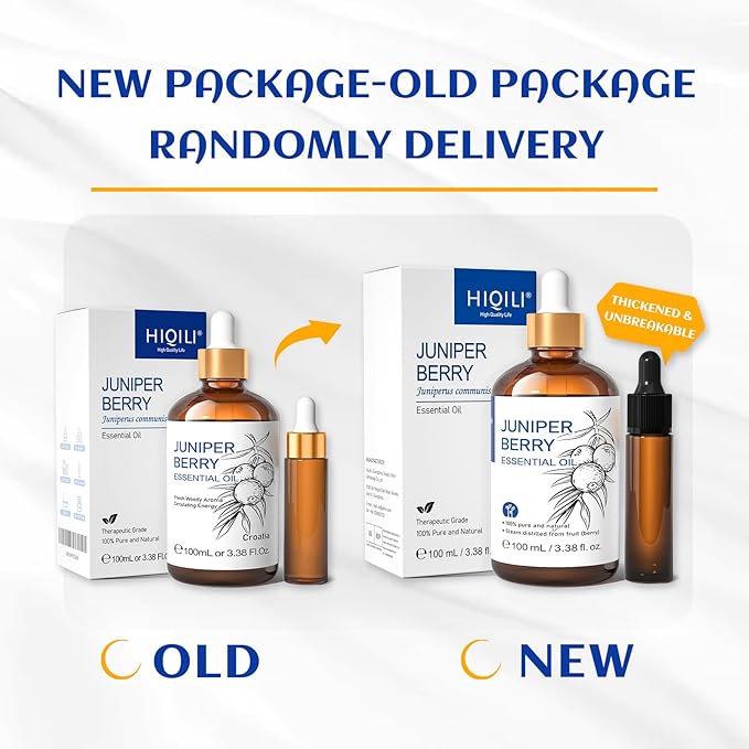 HIQILI 100ML Juniper Berry Essential Oil,100% Pure Natural Undiluted Premium - 3.38 Fl Oz