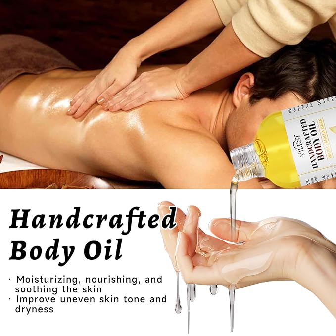 Vanilla Body Oil& Rejuvenation Nail Growth Oil for Dry Skin & Growth And Strength Rejuvenation ,Hydrating & Nourishing Moisturizer Nail Growth Oil Rejuvenation,Body Care Set for Women and Men