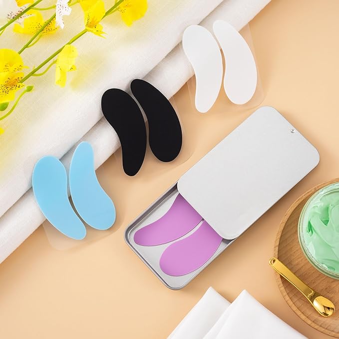 Joez Wonderful Under Eye Patches 4 Pairs, Silicone Reusable Eye Patches, Under Eye Mask for Skin Care Effect to Reduce Wrinkles and Fine Lines, Tin Case