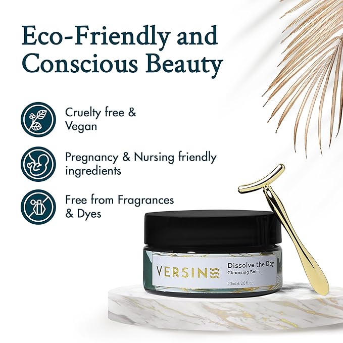 Versine Dissolve the Day Cleansing Balm, 3-in-1, Non-Stripping, No Fragrances, Colors or Irritants, OBGYN-Approved