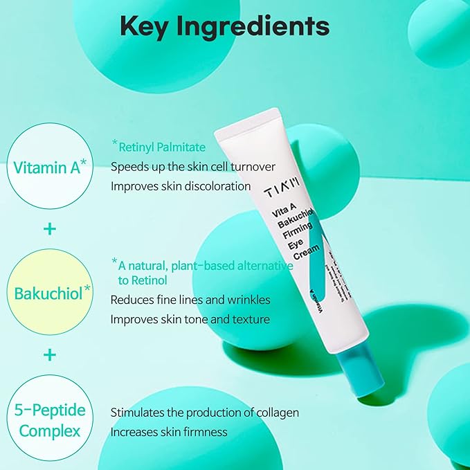 TIAM Youth & Firm Duo: Vita A Bakuchiol Youth Serum & Firming Eye Cream, Firming, Nourishing, Korean Skincare Set