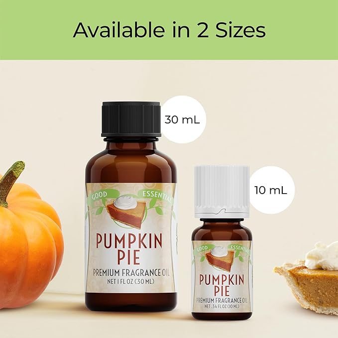Good Essential Professional Pumpkin Pie Fragrance Oil (1 fl oz / 30ml) for Halloween Candles, Diffusers, Soaps, Lotions, Perfume, Home Scents