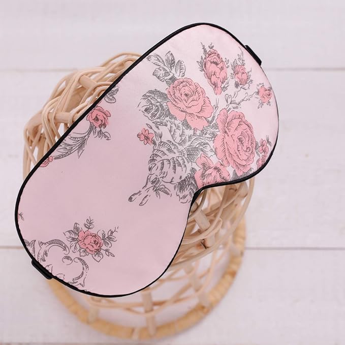Maxfeel 100% Pure Silk Eye Mask - Sleep Eye Cover in Floral Colors (#1)