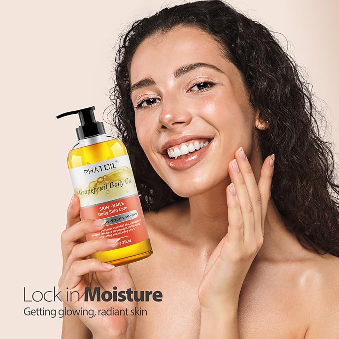 Ylang Ylang Body Oil 260ML & Grapefruit Body Oil 260ML Large Bottle Body Oil for Moisturizing Skin