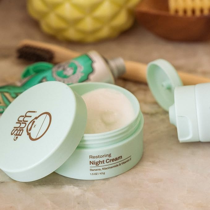 Sun Bum Skin Care Restoring Night Cream - Vegan and Cruelty Free Moisturizing Formula with Niacinamide and Vitamin E - 1.5 oz