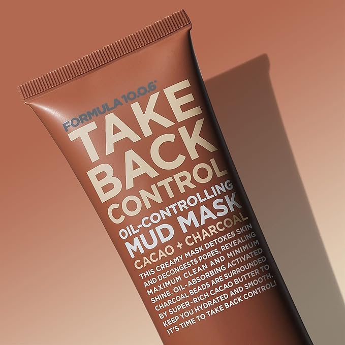 FORMULA 10.0.6 - Take Back Control Oil-Controlling Mud Mask - Creamy Mud Mask, Detoxes Skin & Decongests Pores 3.4 fl oz (100ml)