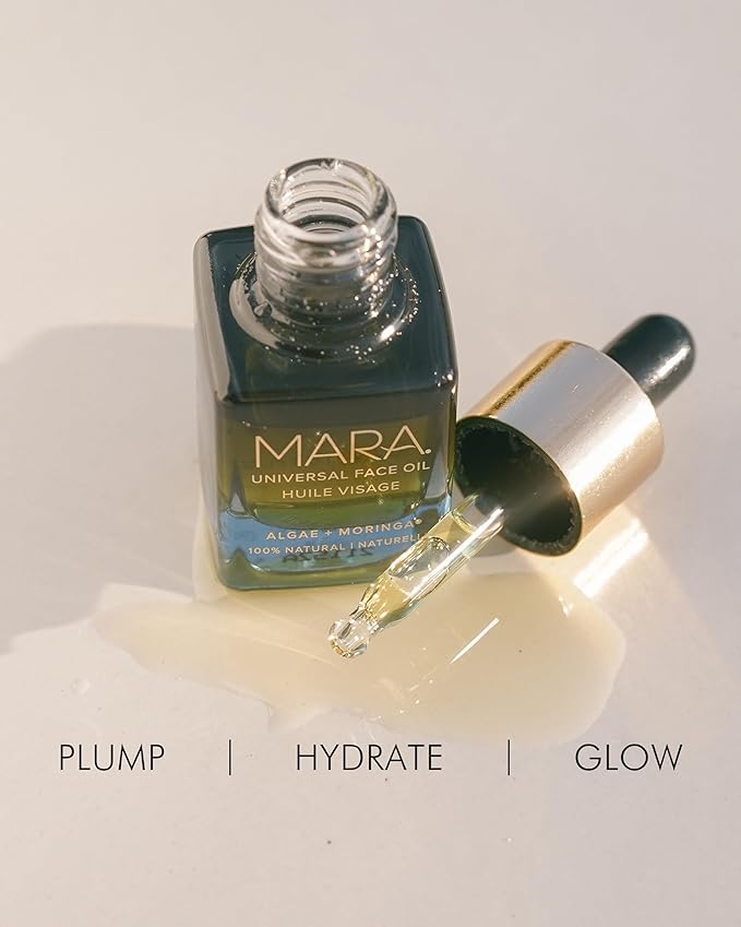 MARA - Natural Algae + Moringa Universal Face Oil | Plant-Based Skin Care | Nourishes with Algae Plankton Blend + Boosts Firmness For All Skin Types, (1.2 oz | 35 ml)