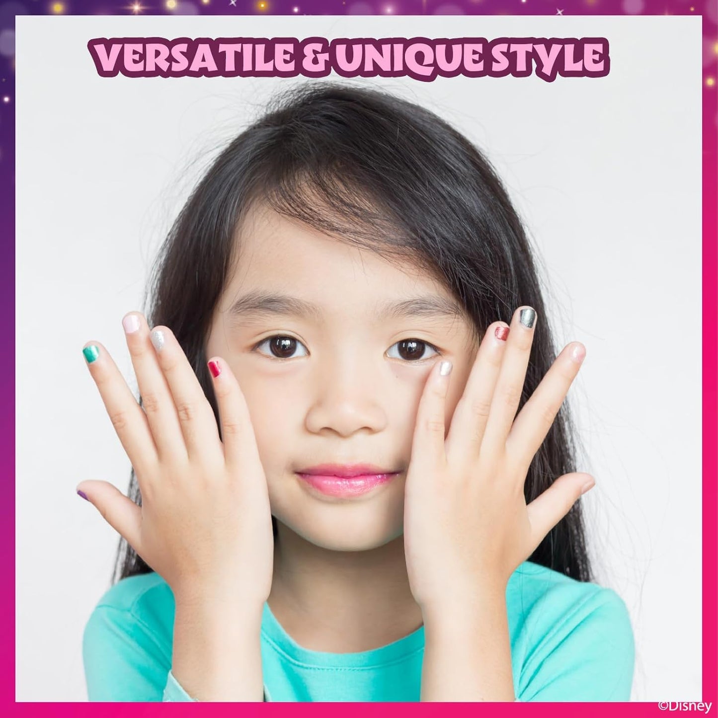 Townley Girl Disney Princess Castlebox Non-Toxic Peel-Off Water-Based Natural Safe Quick Dry Nail Polish | Gift Kit Set for Kids Girls, First Princess | Opaque Colors, Ages 3+ (18 Pcs)