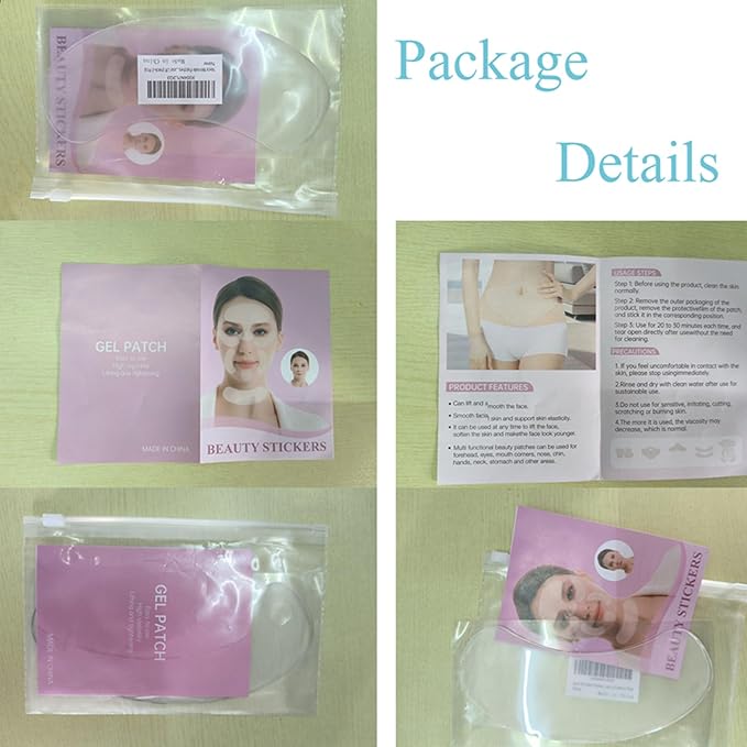 Neck Wrinkle Patches, Reusable Hydrogel Anti Aging Facial Pads, Hypoallergenic Silicone Gel Sleep Tape, Smooth Fine Lines,Mask for Skin Tightening and Firming,Crepe Erase and Neck Lift (neck-2 Pcs)