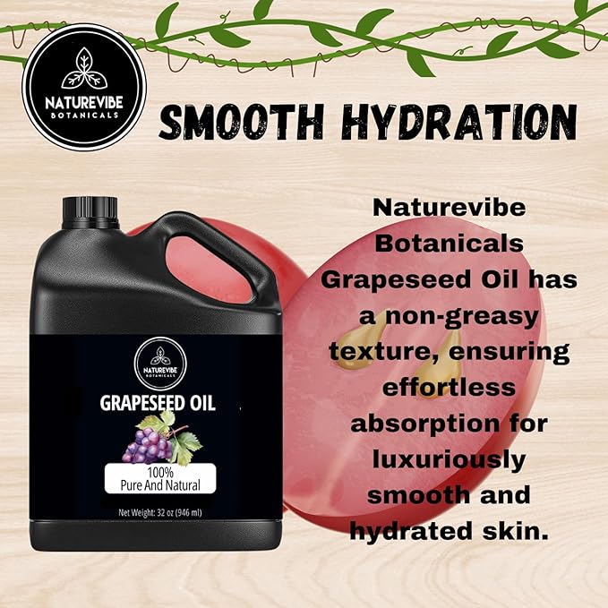 Naturevibe Botanicals Coffee Bean Oil 32oz and Grapeseed Oil 32oz | Oil Combo