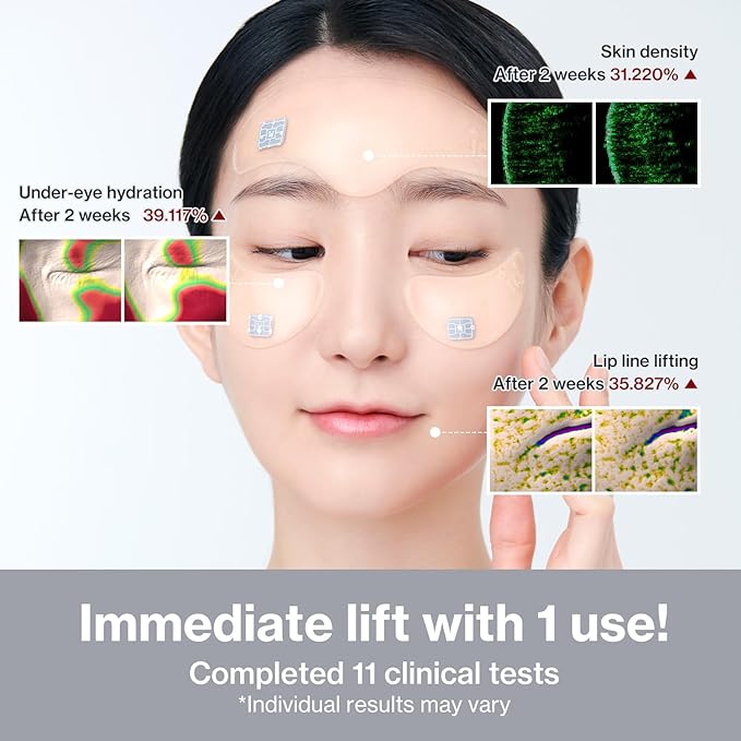 id Face Fit Plus Patch V3 – Hydrating & 3D Lifting Hydrogel Face Mask, Enhanced with Microcurrent Care, 32 Key Ingredients for Elasticity Boost, Korean Skin Care, 17g x 4ea