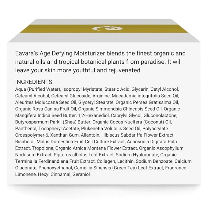 Anti Aging Face Moisturizer Cream, Natural Organic Firming Facial Lotion with Hyaluronic Acid, Shea Butter, Jojoba, Rosehip, and Kukui Oils, For Women And Men, Helps Reduce Wrinkles