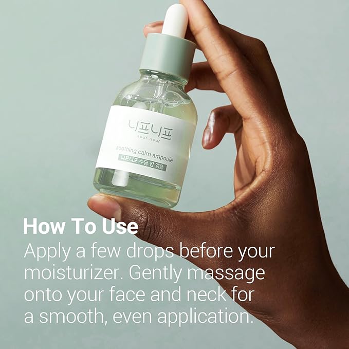 Soothing Calm Ampoule with Niacinamide, Spot Care Hyaluronic Acid, Non-Greasy, CICA Healing and Gentle Formula (30ml /1.01 oz) Radiant Serum, Korean Skincare