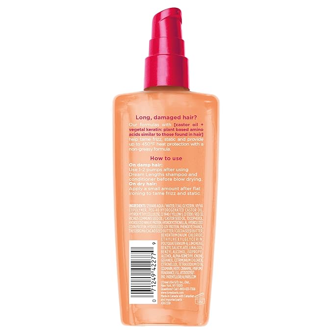 L'Oreal Paris Elvive Dream Lengths Frizz Killer Leave-In Serum, 3.4 Ounce