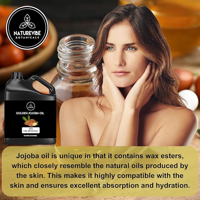 Naturevibe Botanicals Jojoba Oil 32oz and Apricot Oil 32oz | Oil Combo