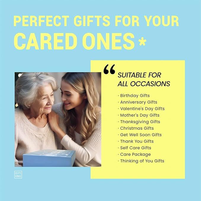 Gifts for Women, Bath and Body Womens Gift Sets with 5 Pcs Ocean Scented Spa Gifts for Women Bath Gift with Scented Candle Body Butter Hand Cream Bath Bomb Mothers Day Gifts