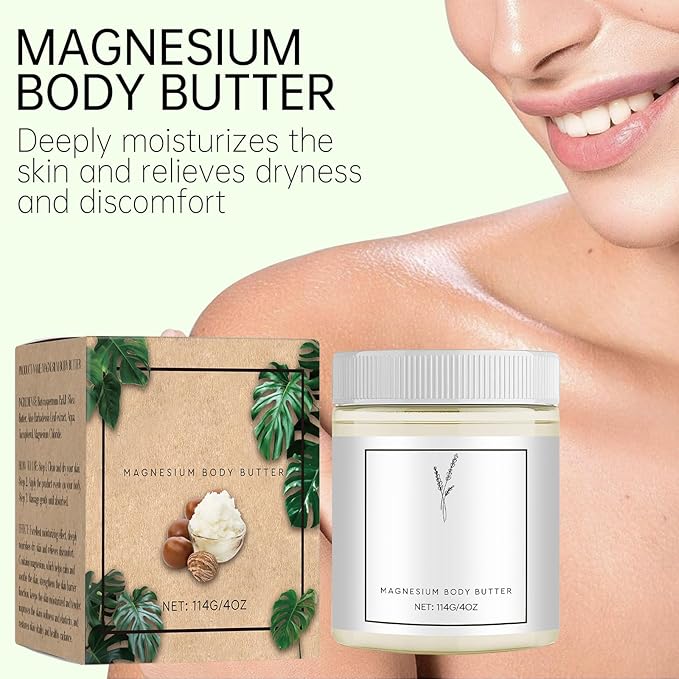 Neuropathy Cream, Neuropathy Mama Oasis Lotion,Magnesium Body Butter, Magnesium Cream for Neuropathy, Deeply Moisturizes Skin, Keep Soft Smooth, Suitable for All Skin Types 114g/2pcs