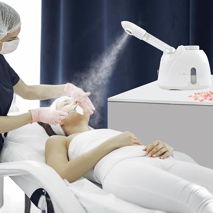 Facial Steamers with 360 Rotatable Sprayer, Face Steamer for Facial Deep Cleaning, Hot Mist Humidifier for Face Spa Sinuses Moisturizing, Home or Salon Use