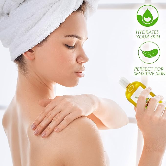 Golden Jojoba Oil, Fractionated Coconut Oil & Organic Sweet Almond Oil Bundle | 100% Pure & Natural | Carrier for Essential Oils | Moisturizer for Face, Skin, Hair, Body | DIY Projects