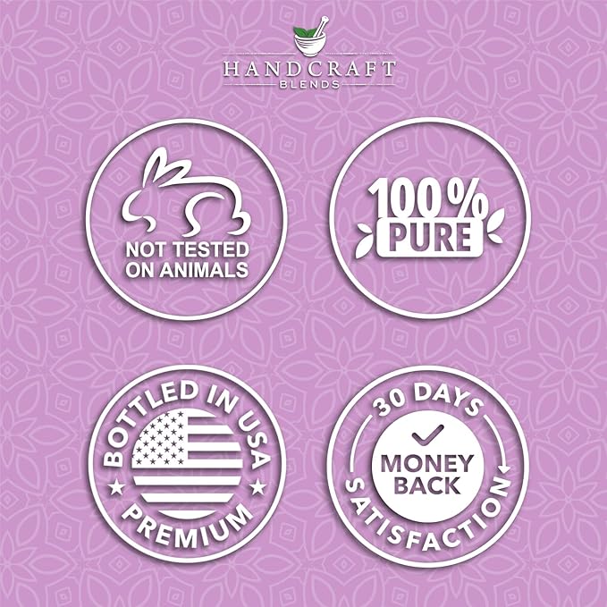 Handcraft Blends Lavender Essential Oil - Huge 4 Fl Oz - 100% Pure and Natural - Premium Grade Essential Oil for Diffuser and Aromatherapy