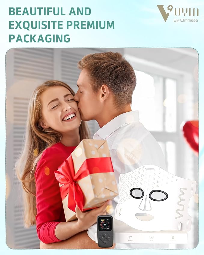 Red Light Therapy Mask, Led Face Mask Light Therapy With an LCD Screen, Wireless And Portable, Offers 5 Modes Of Infrared Red Light Therapy,Suitable for Home Travel Use White