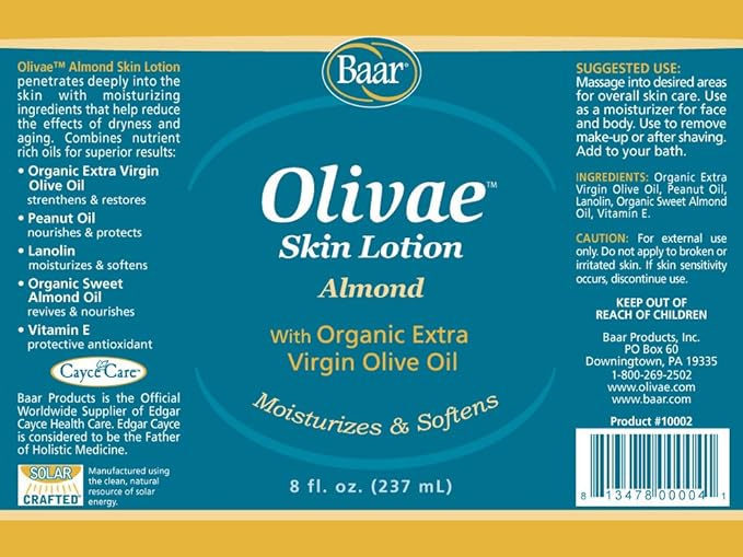 Olivae Skin Lotion & Massage Oil, 8 oz