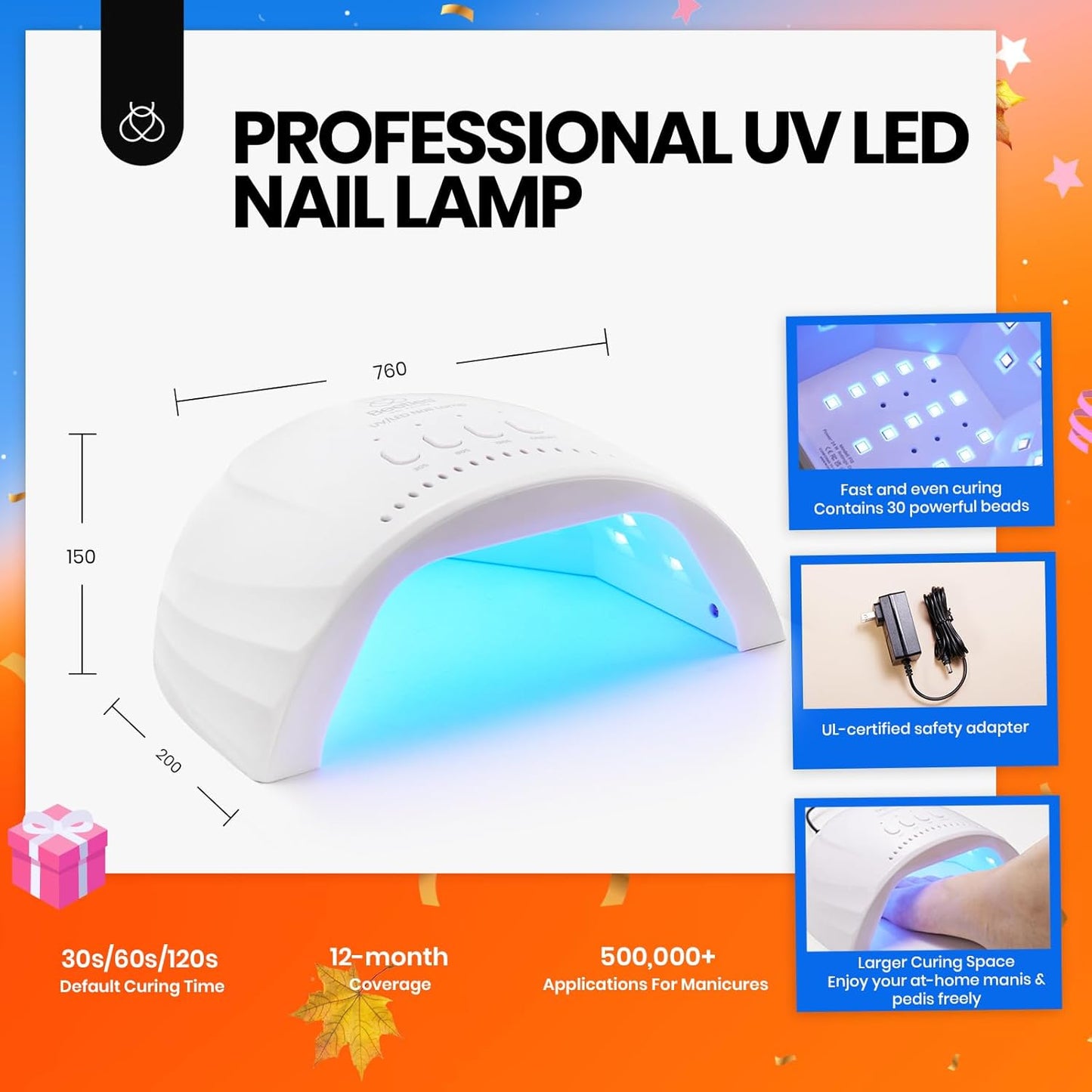 Beetles Gel Nail Polish Kit with U V Light-75PCS Chic Outfits 45 Colors Gel Polish Starter Kit,Soak Off All Season Gel Nail Kit with 5PCS Base Top Coat Nail Art Tools-Perfect Manicure Kit for Women