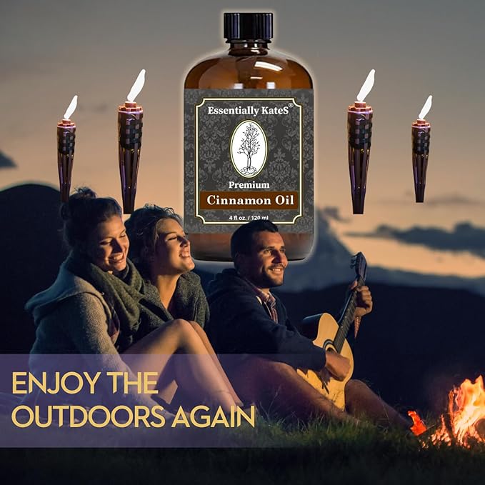 Premium Cinnamon Oil 4 Fl Oz with Huge Dropper and Sprayer - 100% Pure, Natural & Therapeutic - Cleaning, DIY Soap, Diffuser, Aromatherapy, Garden and Kitchen - Indoor and Outdoor