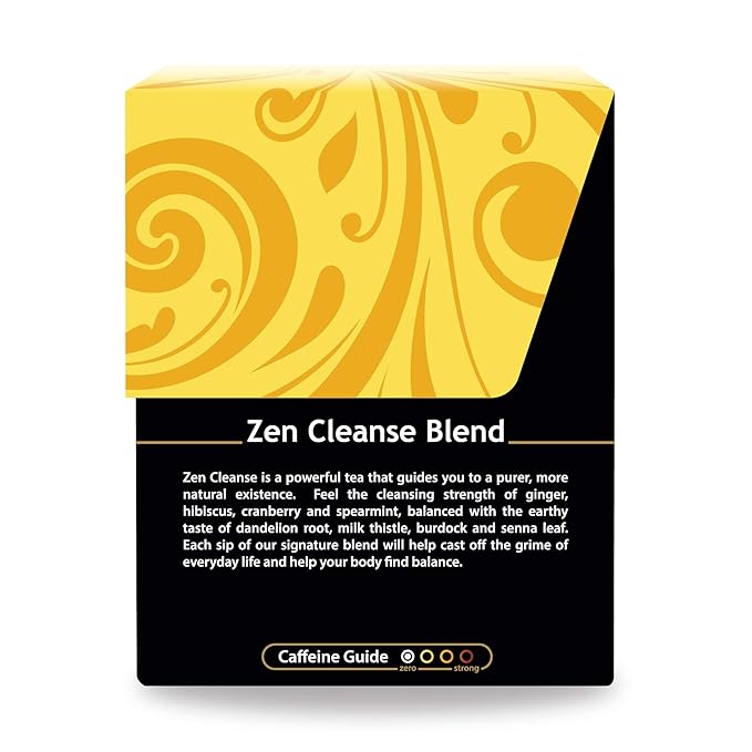 Buddha Teas Organic Zen Cleanse Blend - OU Kosher, USDA Organic, CCOF Organic, 18 Bleach-Free Tea Bag
