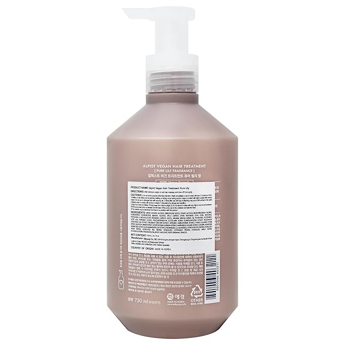 Kerasys alp:ist Vegan Formula Sulfate Silicone Paraben Free Nature alpist Scalp Care Pure Lily Fragrance 24.68 fl oz / 730 ml (Treatment, 2-Pack)